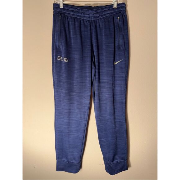 Nike Elite Navy Drawstring Joggers Men’s Large - Picture 1 of 8